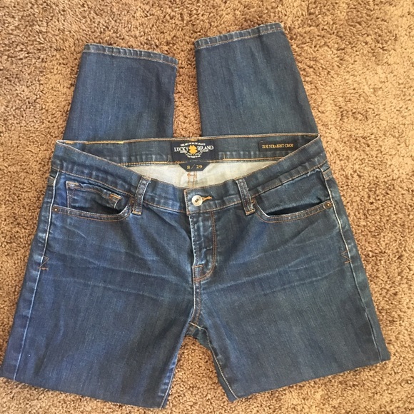 ☘️ Lucky Brand Zoe Straight Crop Jeans, Sz 8 / 29 - Picture 4 of 9